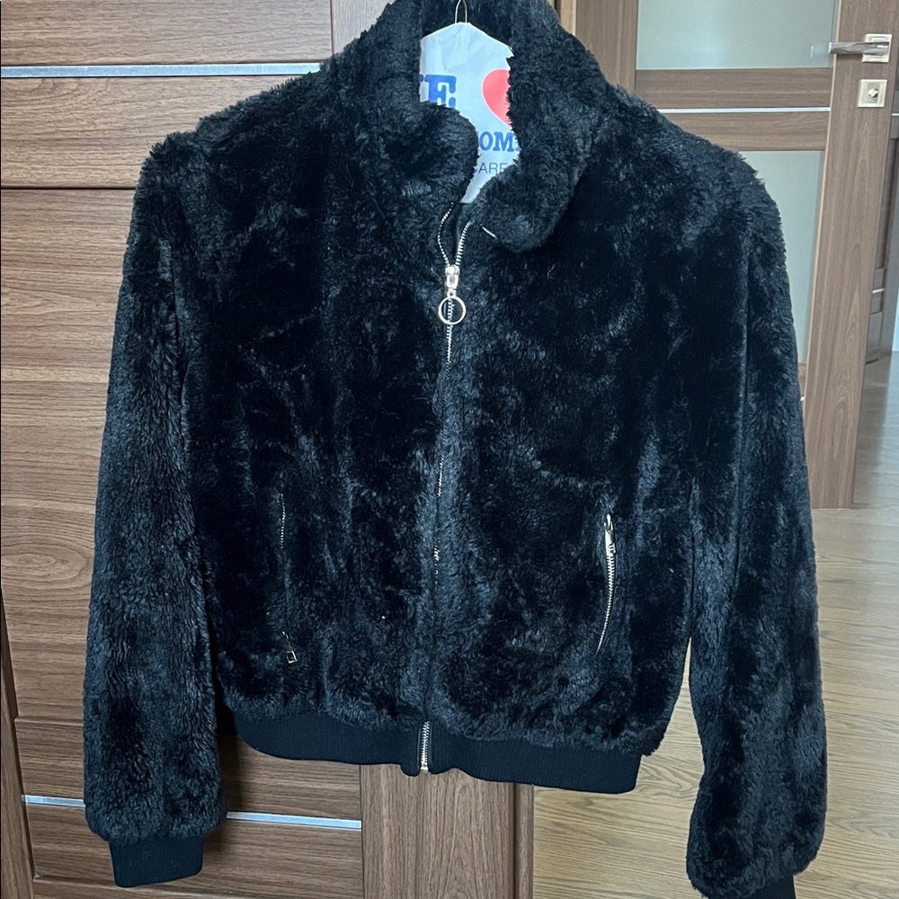 Fashion Nova Black Faux Fur Jacket